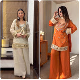 Ethnic Fandy Silk Top Sharara