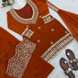 Ethnic Fandy Silk Top Sharara