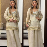 Ethnic Fandy Silk Top Sharara