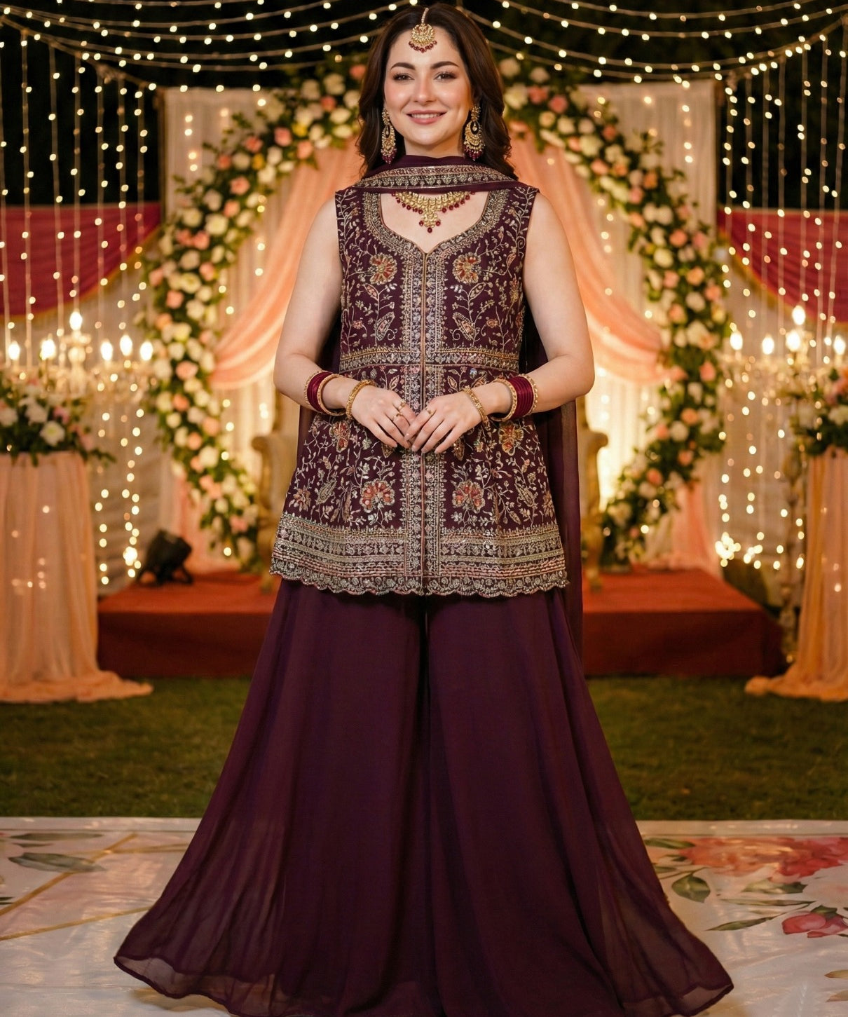 Boutique Georgette Embroidered Suit
