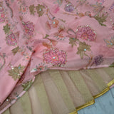 Premium Floral Print Silk Lehenga