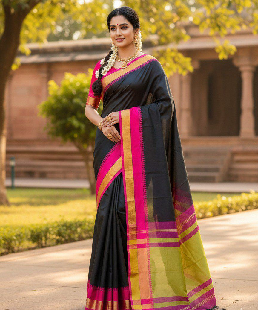 Korvai Designer Cotton Silk Saree