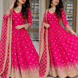 Festive Heavy Embroidered Gown