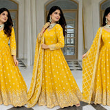 Festive Heavy Embroidered Gown