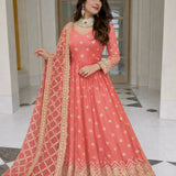 Festive Heavy Embroidered Gown