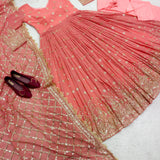 Festive Heavy Embroidered Gown