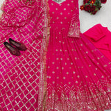 Festive Heavy Embroidered Gown