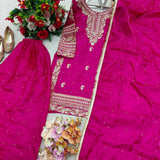 Partywear Gmy Silk Top Plazzo