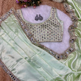 New  trending satin silk saree