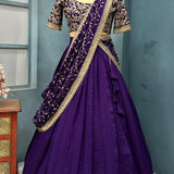 Exquisite Vichitra Silk Lehenga Choli