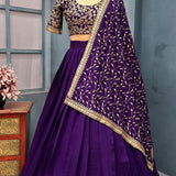 Exquisite Vichitra Silk Lehenga Choli