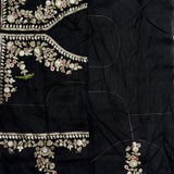 Black Georgette Leheriya Print Saree