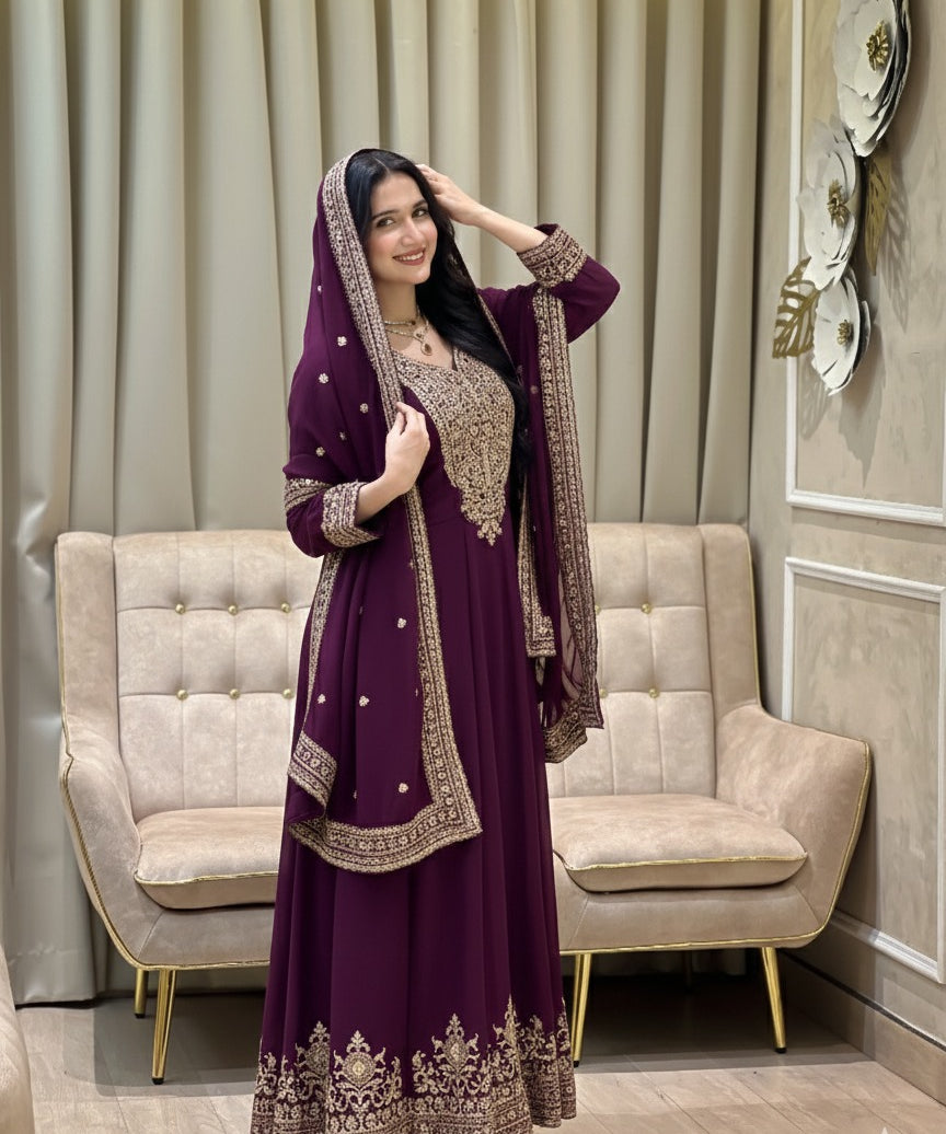 Eid Festive Georgette Flared Suit