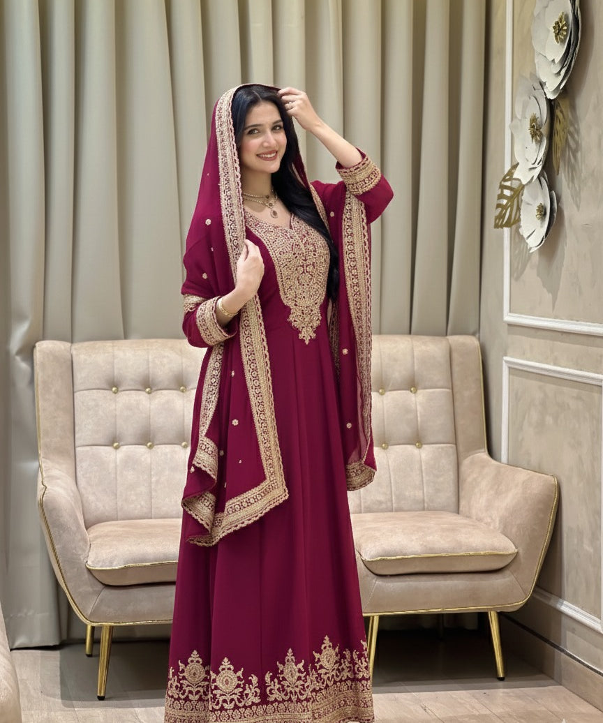 Eid Festive Georgette Flared Suit