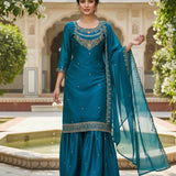 Designer Shiny Embroidered Suit