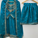 Designer Shiny Embroidered Suit
