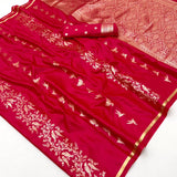 Kanthkala Indigo Satin Silk Saree