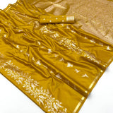 Kanthkala Indigo Satin Silk Saree
