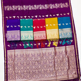 Kanthkala Indigo Satin Silk Saree