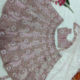 Peach Premium Embroidered Lehenga