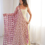 Dashing Mirror Work Duppta Suit