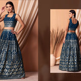 Stunning Sequence Work Bridal Lehenga