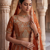 Royal Wedding Silk Embroidered Lehengha