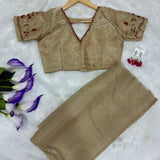 Golden Brighter Satin Silk Saree