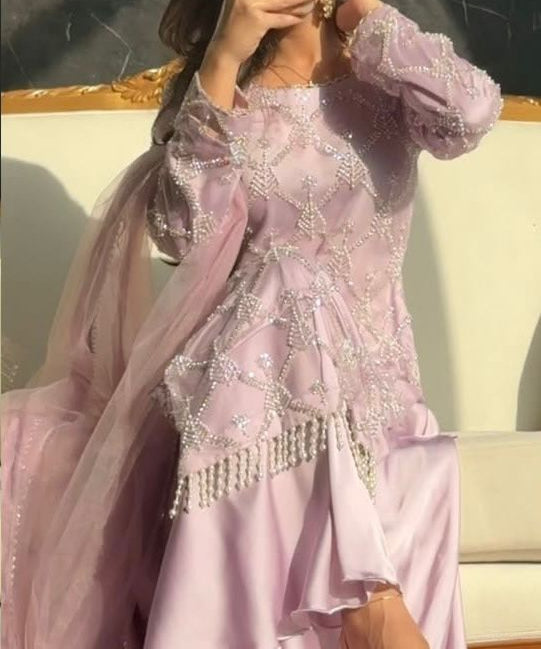 Designer Embroidered Top Plazzo