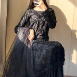 Designer Embroidered Top Plazzo