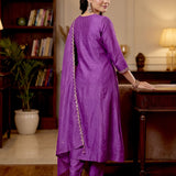 Festive Vichitra Silk Kurti Plazzo