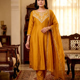 Festive Vichitra Silk Kurti Plazzo