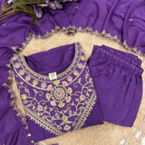 Festive Vichitra Silk Kurti Plazzo