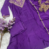 Festive Vichitra Silk Kurti Plazzo