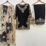 Stunning Gmy Silk Embroidered Suit