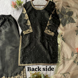 Stunning Gmy Silk Embroidered Suit