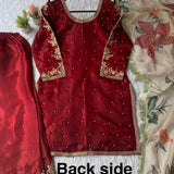 Stunning Gmy Silk Embroidered Suit