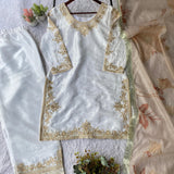 Stunning Gmy Silk Embroidered Suit