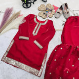 Designer Kids Red Top Sharara