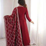 Fresh Look Maroon Anarkali Gown