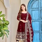 Boutique Crunchy Silk Flaired Suit