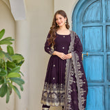 Boutique Crunchy Silk Flaired Suit