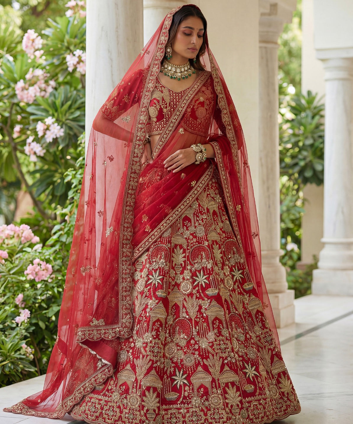 Premium Georgette Embroidered Top Lehenga