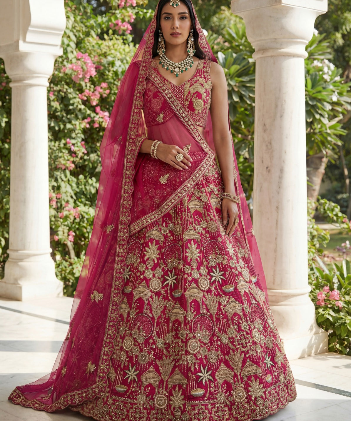 Premium Georgette Embroidered Top Lehenga