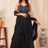 Attractive Georgette Embroidered Suit