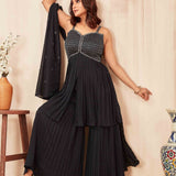 Attractive Georgette Embroidered Suit