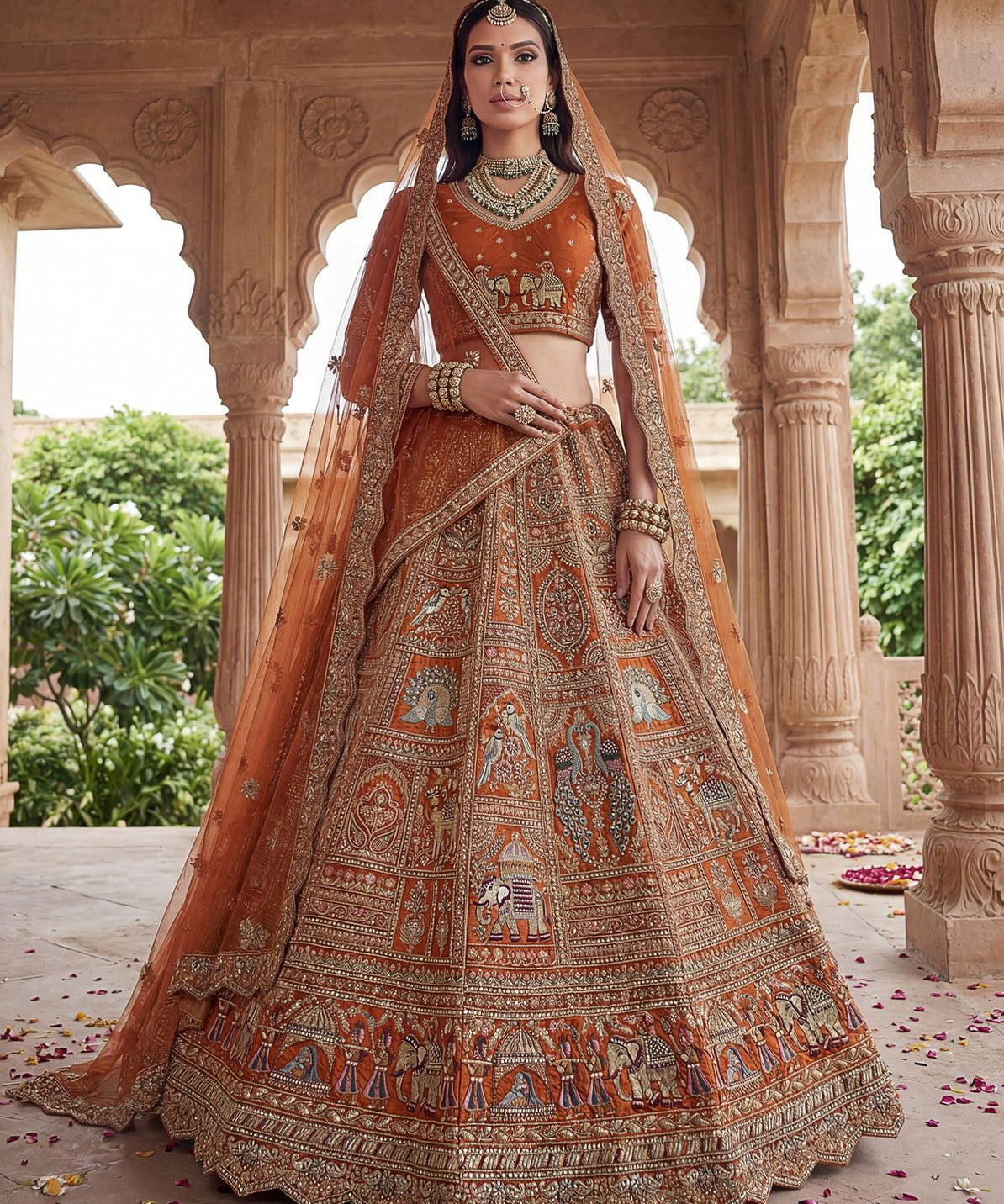 Baraat Wedding Silk Embroidered Lehenga