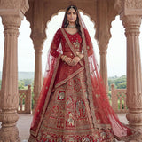 Baraat Wedding Silk Embroidered Lehenga