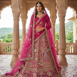 Baraat Wedding Silk Embroidered Lehenga