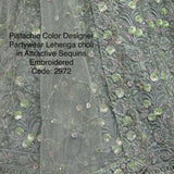 Pistachio Bridal Embroidered Net Lehenga